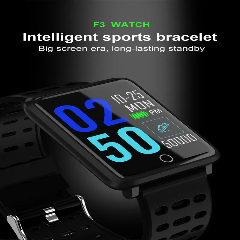 Смарт-часы OMG F3 спортивный фитнес-трекер IP68 водонепроницаемые спортивные часы на