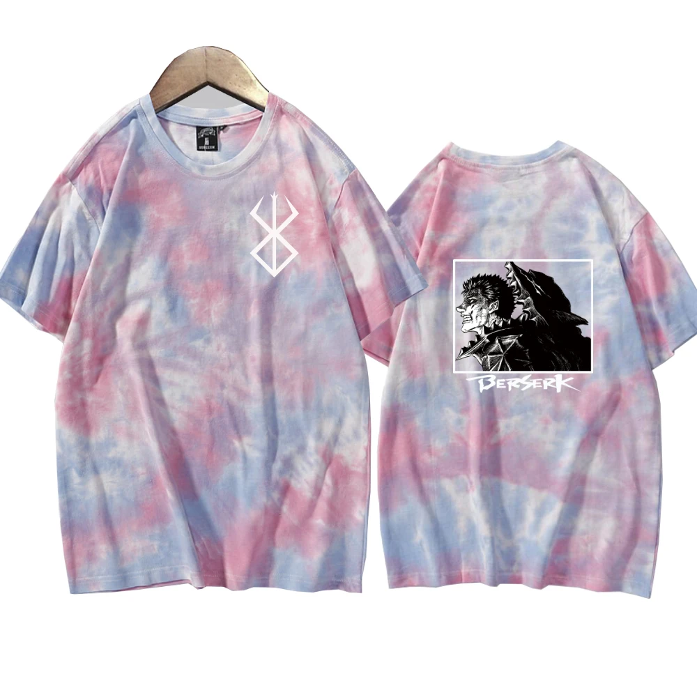 

Anime Tie Dye T-shirt Berserk Short Sleeve Round Neck Unisex