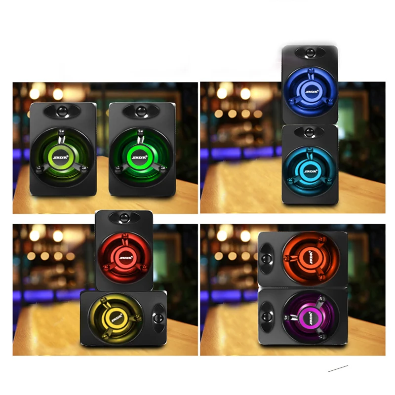 SADA V-118 мини USB динамик ПК телефон компьютер Soundbox USB 2,0 громкий динамик с красочным дыхательным светодиодный светильник для ноутбука
