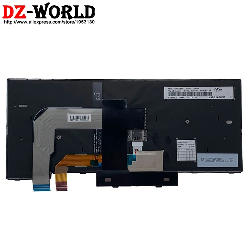 Новая Оригинальная бразильская клавиатура с подсветкой для ноутбука Lenovo Thinkpad T470