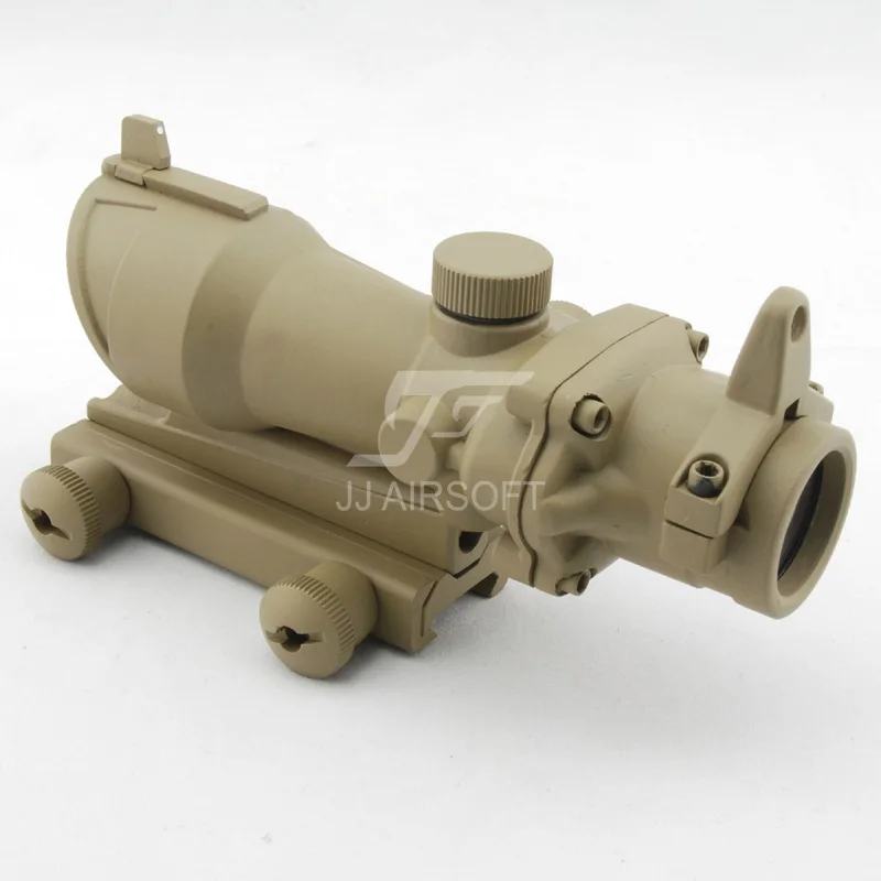 Прицел JJ Airsoft ACOG Style 4x32 с Killflash / Kill Flash (черный/коричневый) Бесплатная доставка