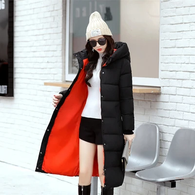 

Plus Size 5XL Women's Winter 2021 Slim Cotton Padded Coat Thicken Warm Long Jackets Hooded Overcoat Female Parkas ST309