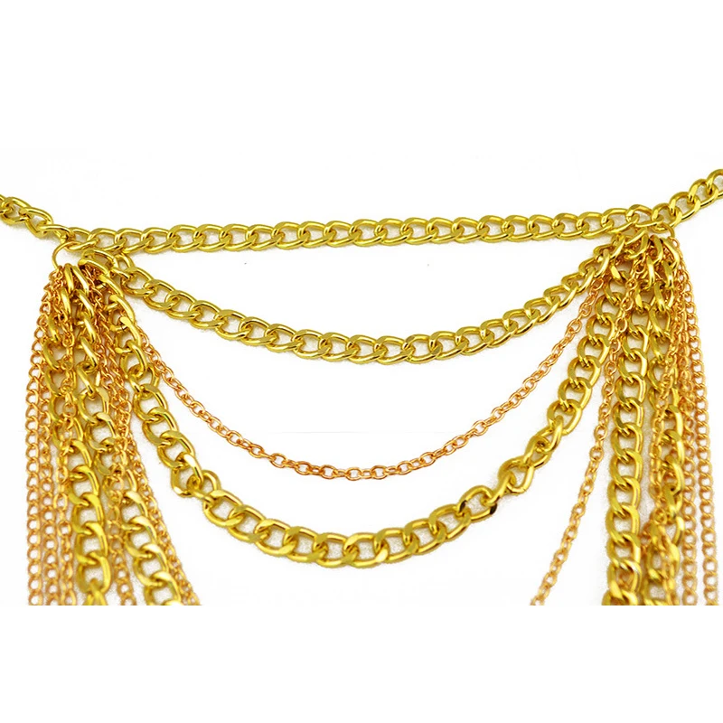 Cool Girls Multi Chain Golden Necklace Arm Shoulder Body Jewelry | Украшения и аксессуары