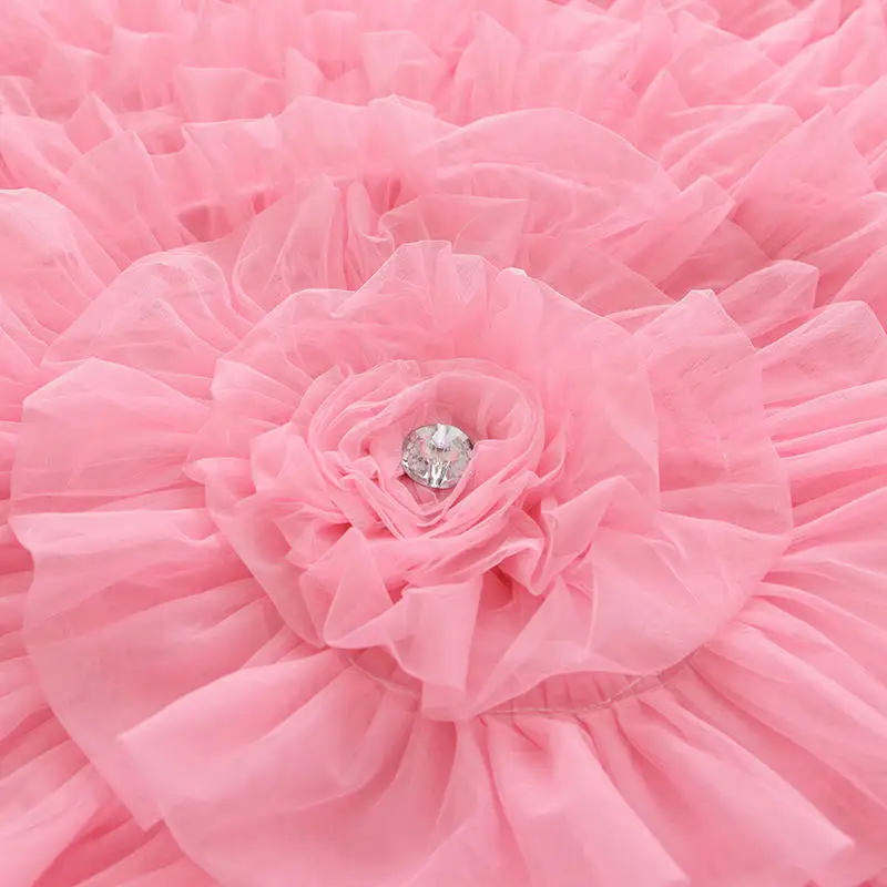 Комплект постельного белья принцессы с большим кружевом роскошное свадебное