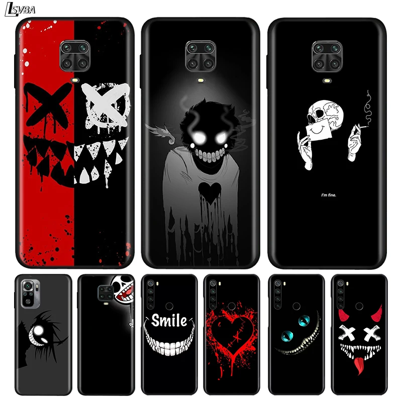 

Silicone Cover Smile Skeleton Devil For Xiaomi Redmi Note 11 11T 11S 10 10S 9 9S 10T 9T 8T 8 7 6 5 Pro Phone Case