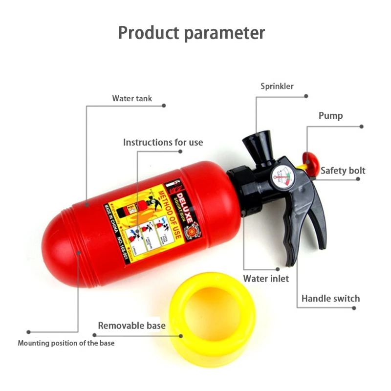 

Kids Outdoor Backyard/Summer Swimming Pool Novelty Extinguisher Shape Water Toy Water Pistols Extinguisher Shape