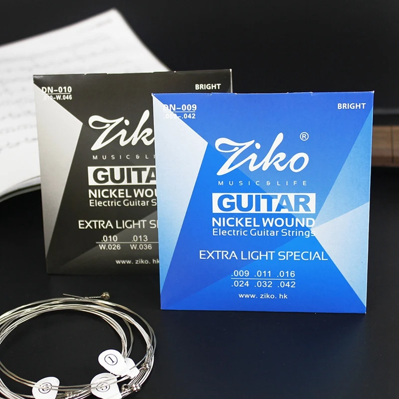 

Ziko 12Pcs Dn Series Electric Guitar Strings Extra Light Nickel Plated Steel Core - 6Pcs Dn009 & 6Pcs Dn010