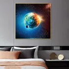 Настенные плакаты с изображением природы, галактики, звезд, планеты, космоса, Вселенной, метеорита, картины для украшения гостиной