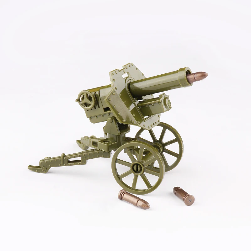 1 шт. строительный блок MOC военное оружие Gatling Тяжелая пулемет Трипод WW2 армейское