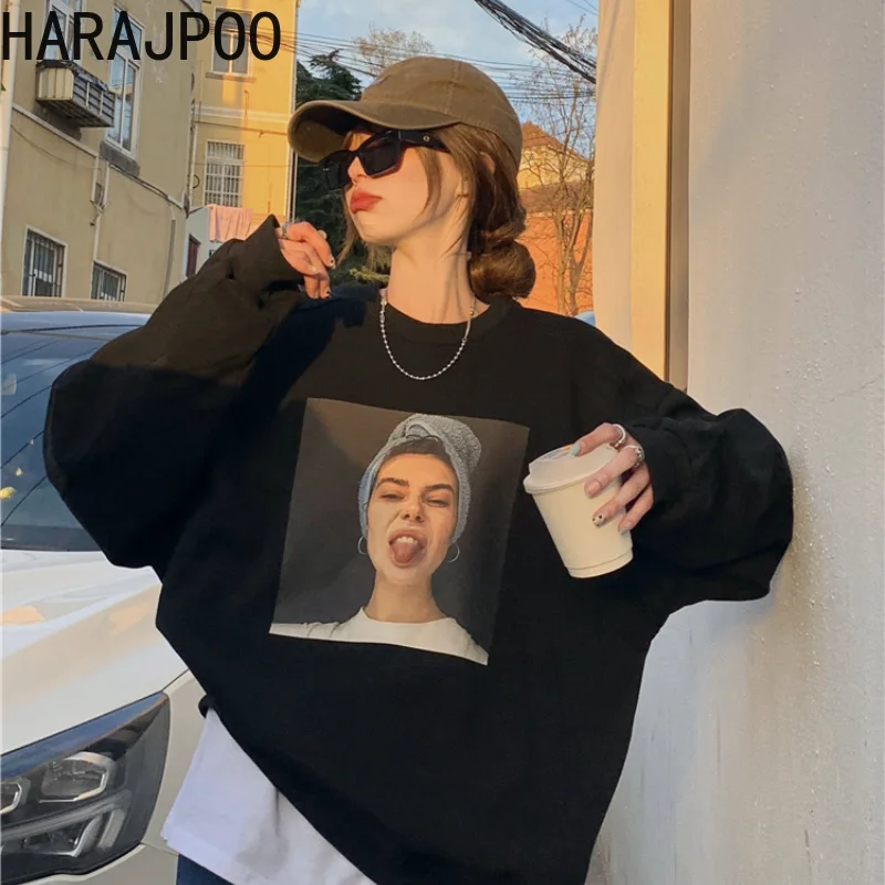 Женская толстовка Harajpoo осенне-зимняя утепленная бархатная Толстовка с длинным