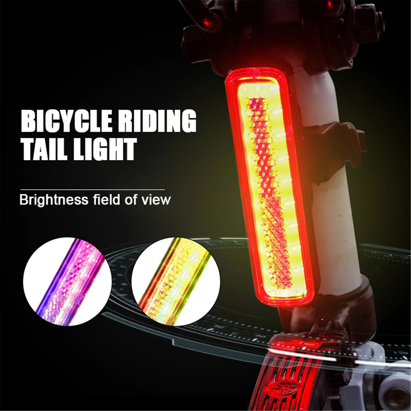 

New USB Charging Bicycle Light Symphony Bicycle Riding Tail Light IPX6 Waterproof Bicycle Light Warning Light