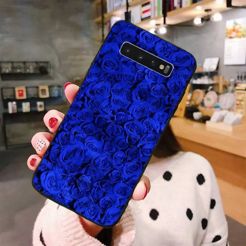 

Blue rose art Phone Case For Samsung Galaxy S5 S6 S7 S8 S9 S10 S10e S20 edge plus lite