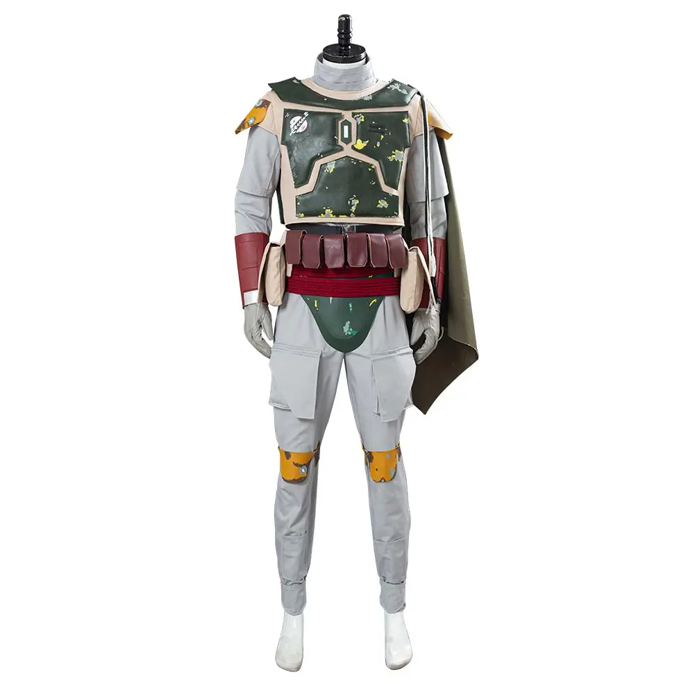 В наличии мужская униформа для косплея Boba Fett со звездами бронированный жилет