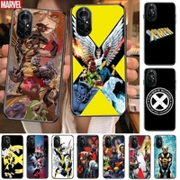 marvel x man clear phone case for huawei honor 20 10 9 8a 7 5t x pro lite 5g black etui coque hoesjes comic fash design