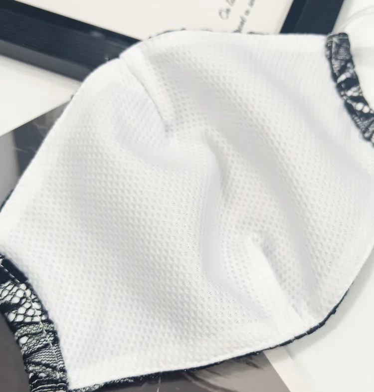 Летняя кружевная двухслойная дышащая тонкая женская Пылезащитная маска с