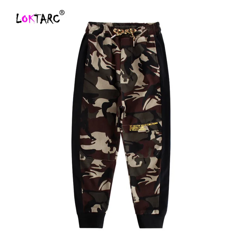 Camouflage LOKTARC/детские штаны камуфляжные спортивные брюки для мальчиков хлопковая одежда для подростков прямые брюки-карго полосатые штаны для мальчиков - Цвет: Camouflage