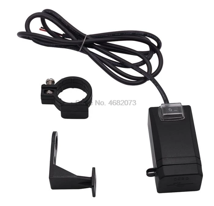 DHL или Fedex 20 шт. QC3.0 USB зарядное устройство для мотоцикла мото оборудование двойной