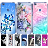 cover phone case for huawei honor 8 lite soft tpu silicon back cover 360 full protective printing clear coque