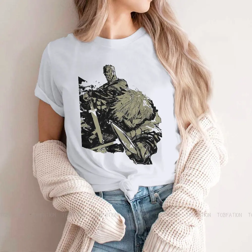 

Cool Women's T Shirt Vinland Saga Thorfinn Askeladd Viking Anime Ladies Tees Harajuku O-neck Tops Basic Tshirt Oversized