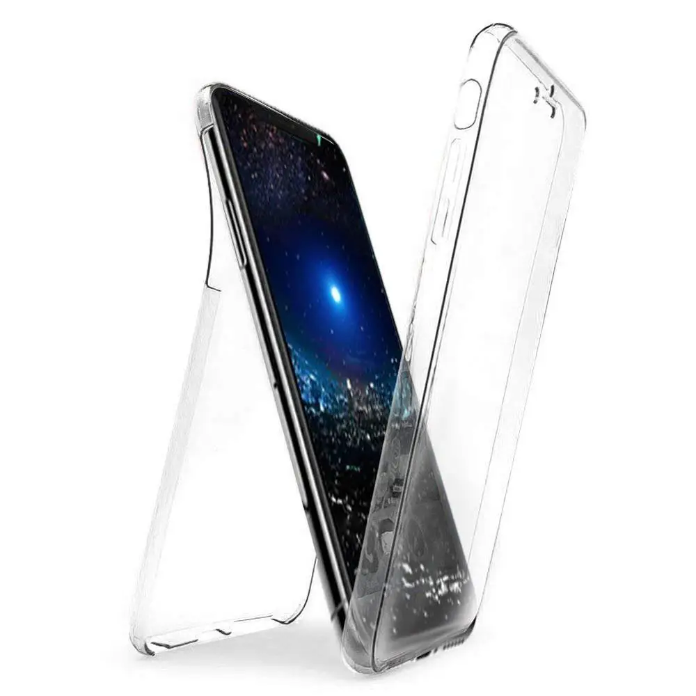 Для iPhone 7 8 Plus чехол 360 полная защита ультра тонкий ТПУ для 6 6S 5 X XS XR 11 12 Pro Max |