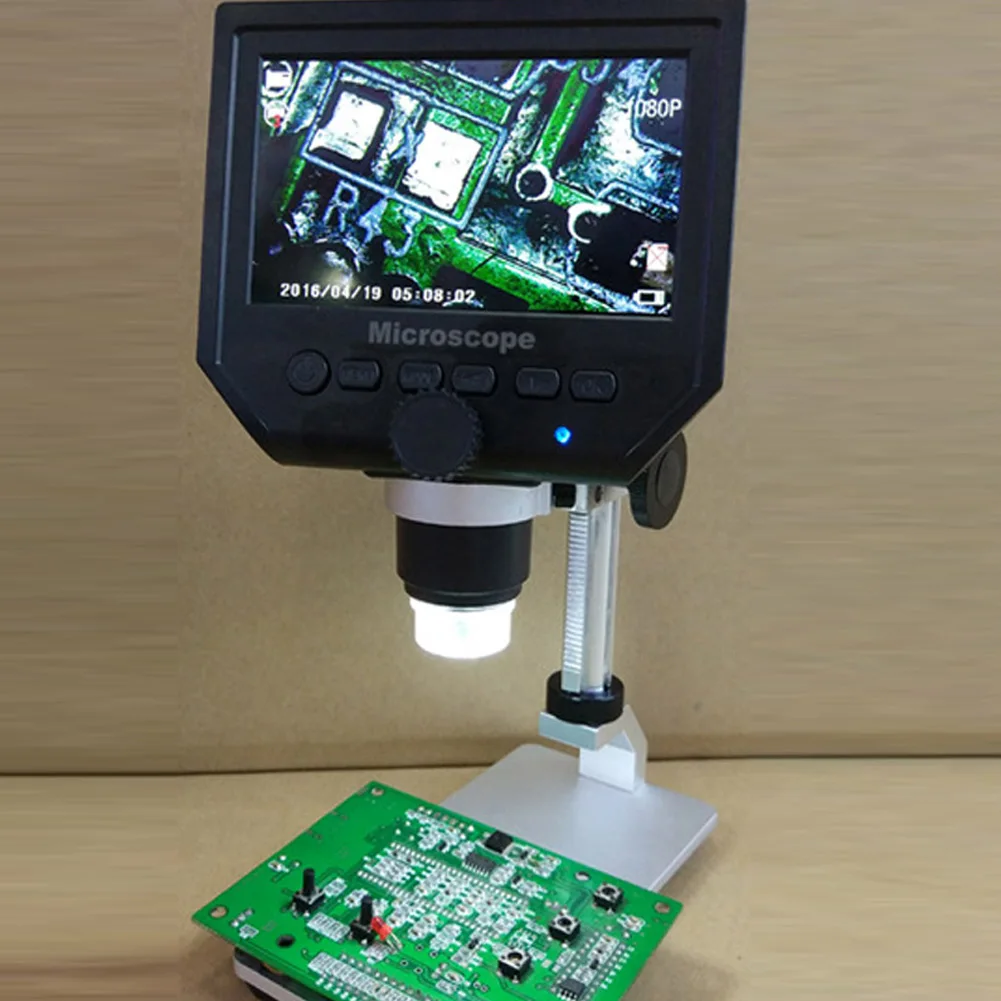 600X Digital Microscope 4.3 Inch HD LCD Soldering Phone Repair Magnifier + Metal Stand Electronic Video | Инструменты