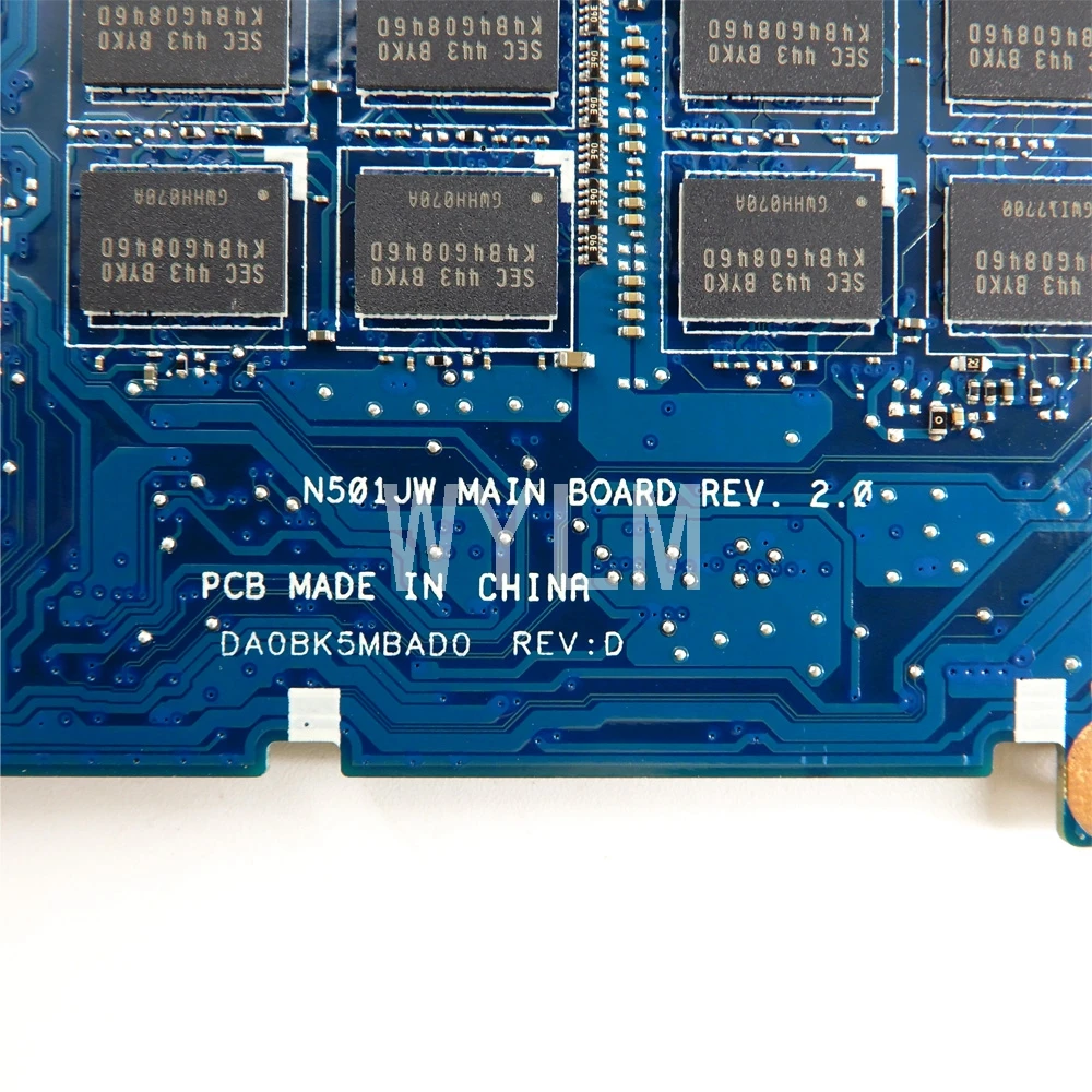 Материнская плата N501JW для ноутбука с фотографическим процессором i7 4720HQ ROG UX501J G501J