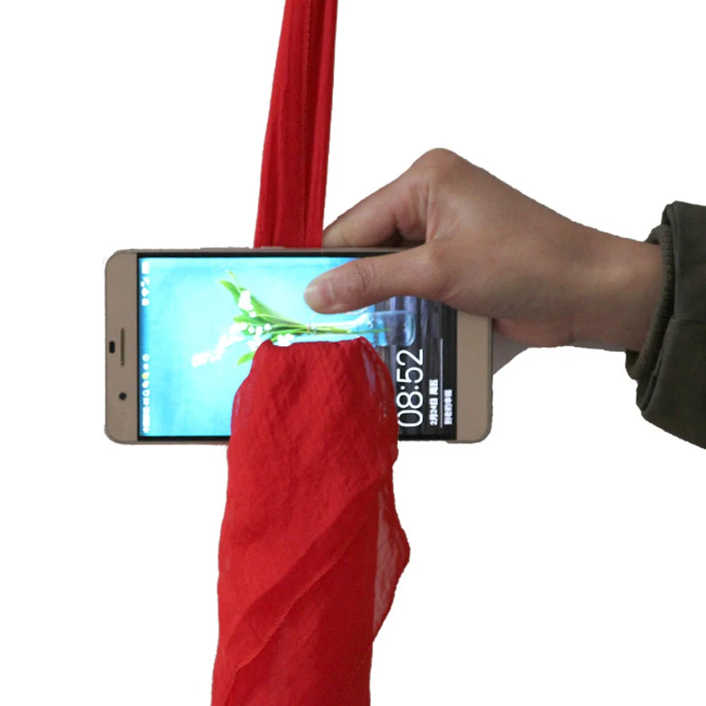 Легкий Забавный Шелковый Волшебный реквизит шарф через телефон Волшебные трюки
