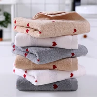 100 cotton peach heart towel jacquard peach heart couple face towel household rectangle small towel 5s 10s absorbent hair towel