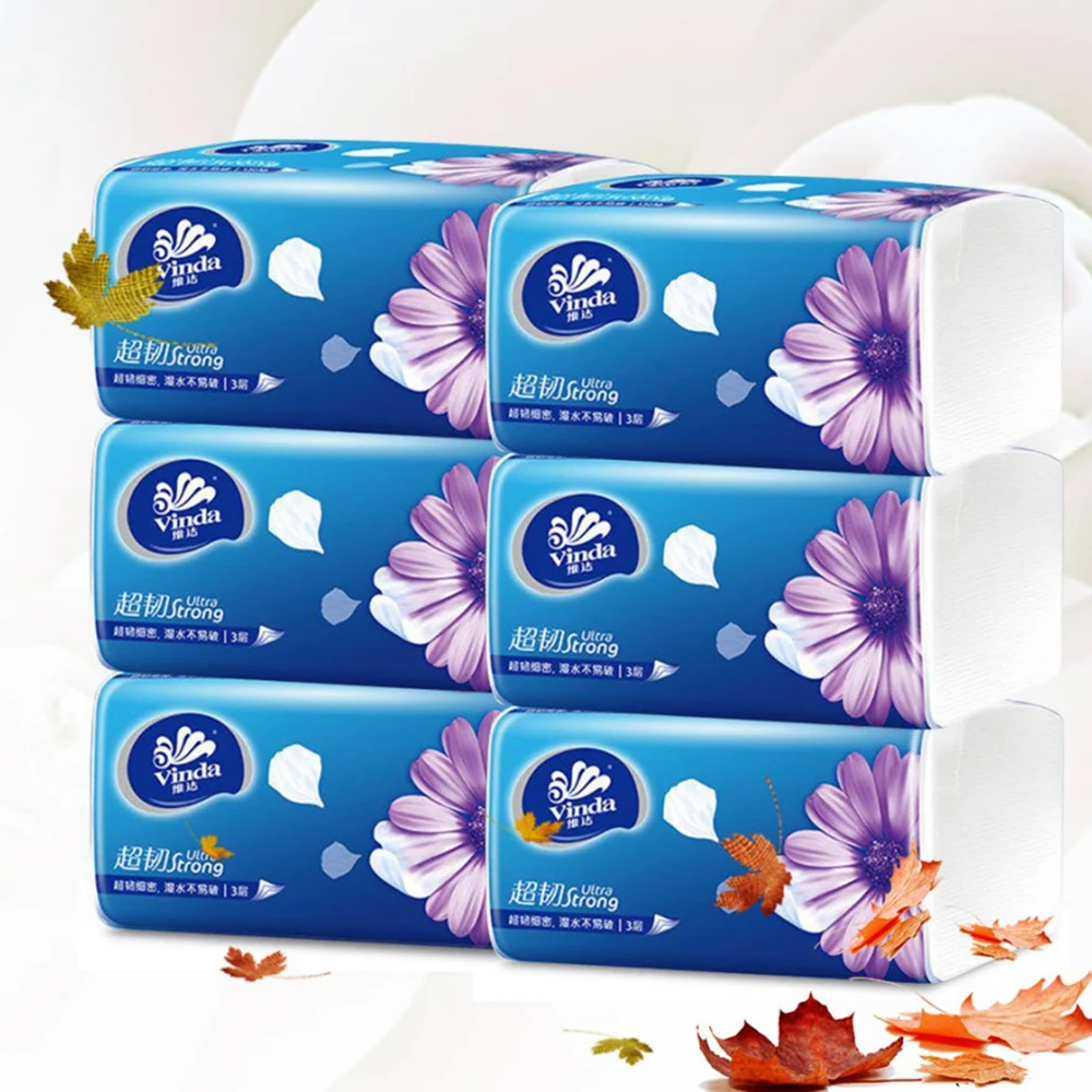 6 цветов нагнетающая бумага детская мягкая туалетная безопасная для кожи