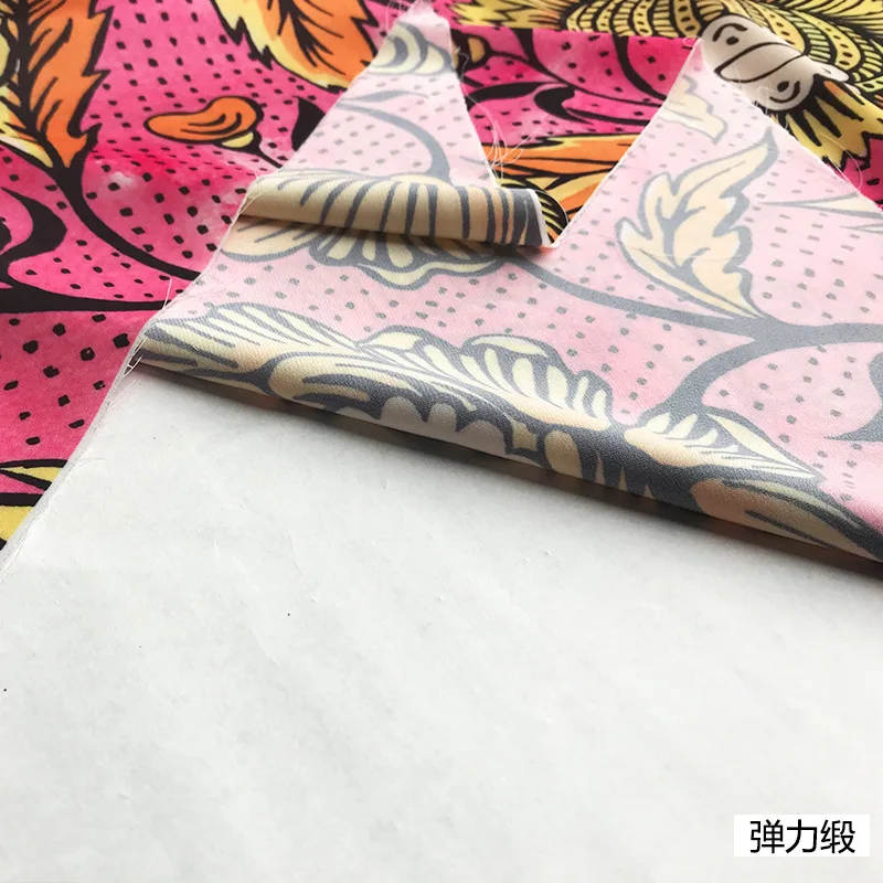 

2020 new European and American flower digital printing clothing handmade DIY fabric polyester printing women's fashion cloth