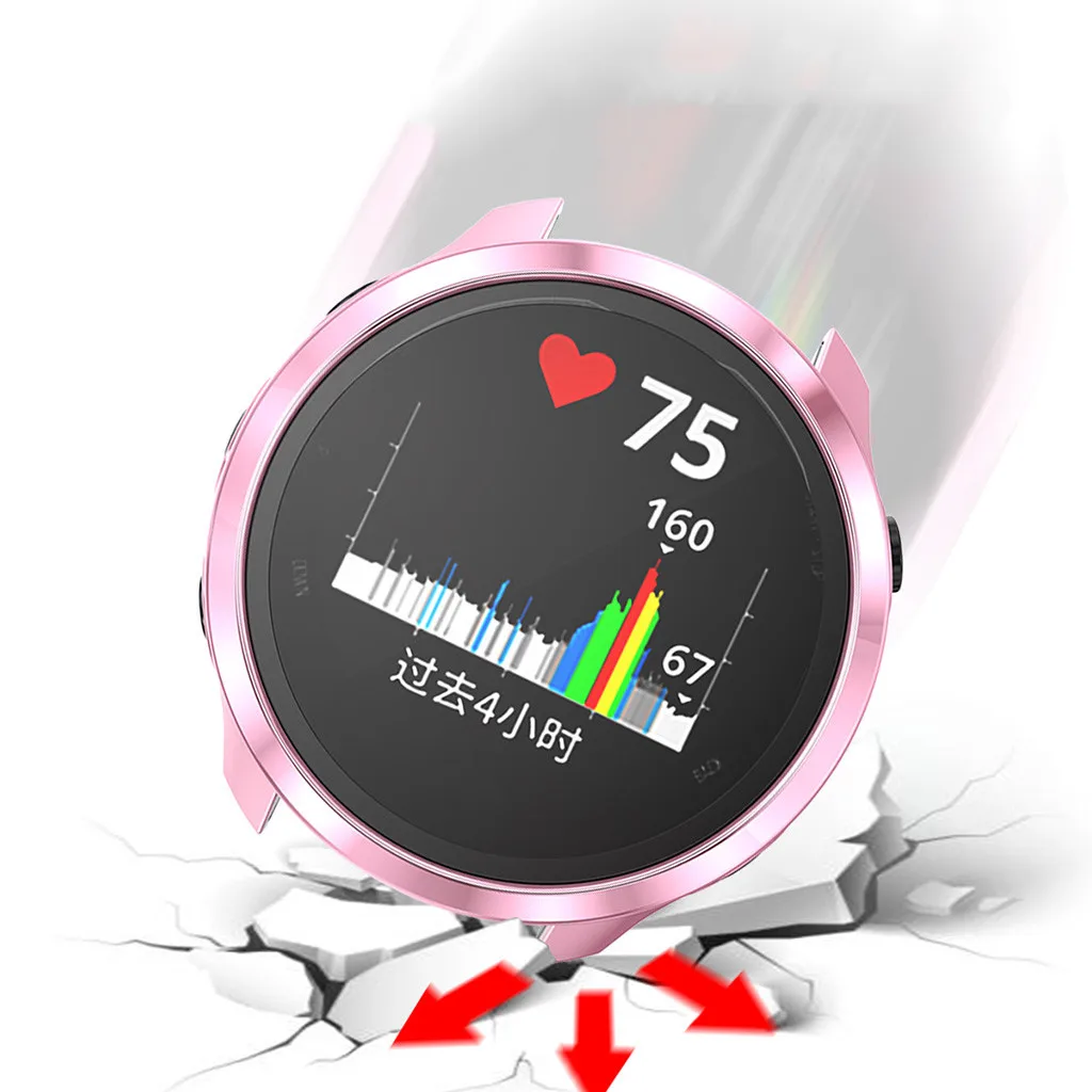 Ультратонкий гальванический прозрачный чехол из ТПУ для Garmin Forerunner 245/245M