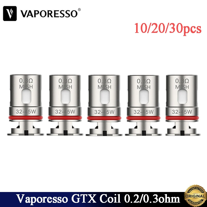 10 ~ 30 шт./лот оригинальный Vaporesso GTX сетчатая катушка 0 2 Ом 3 подходит для электронной