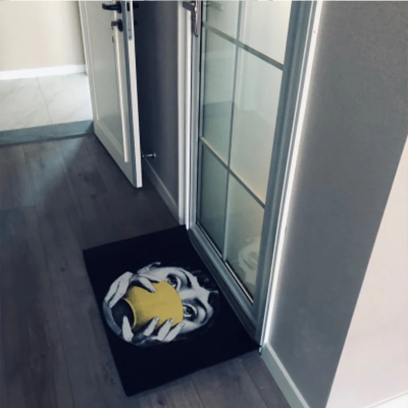 living room door floor mat bathroom nordic home indoor bedroom carpet mat kitchen tatami rug lady face floor blanket 2021 new free global shipping