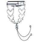 Ремешок для часов Apple Watch 7 SE 6 5, металлический браслет в форме сердца для iwatch 3 38 мм 42 мм 44 мм 40 мм, аксессуары из нержавеющей стали