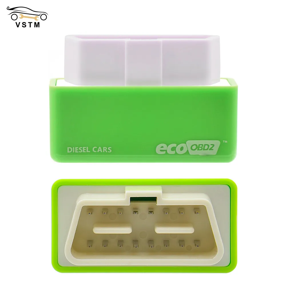 

Новое поступление, зеленый сканер EcoOBD2 с разъемом и драйвером OBD2 для профессиональной настройки чипа ECU, экономичное устройство