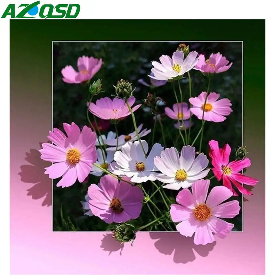 AZQSD алмазная вышивка цветы крестиком мозаика рукоделие картина стразами 5D полная