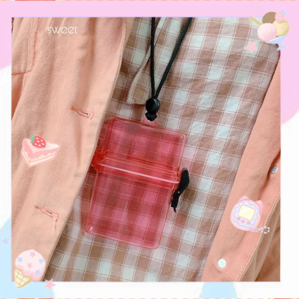 20 Cigarette Pink Female Girl Heart Case Plastic Box Portable Storage Sealed Waterproof Creative Gift | Дом и сад