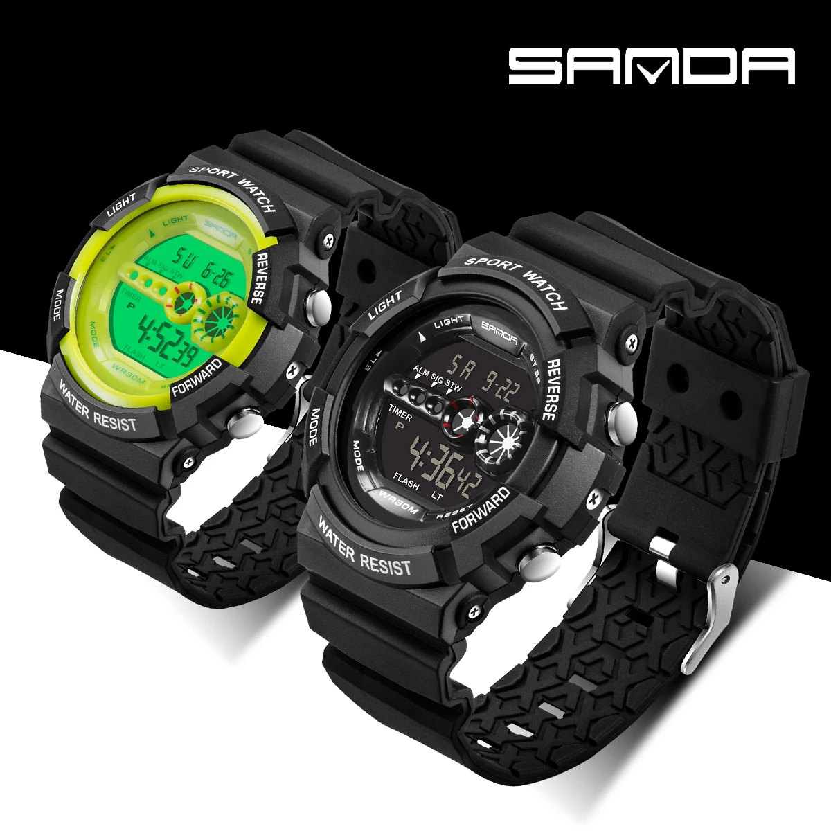SANDA цифровые часы G стильные мужские спортивные водонепроницаемые военные