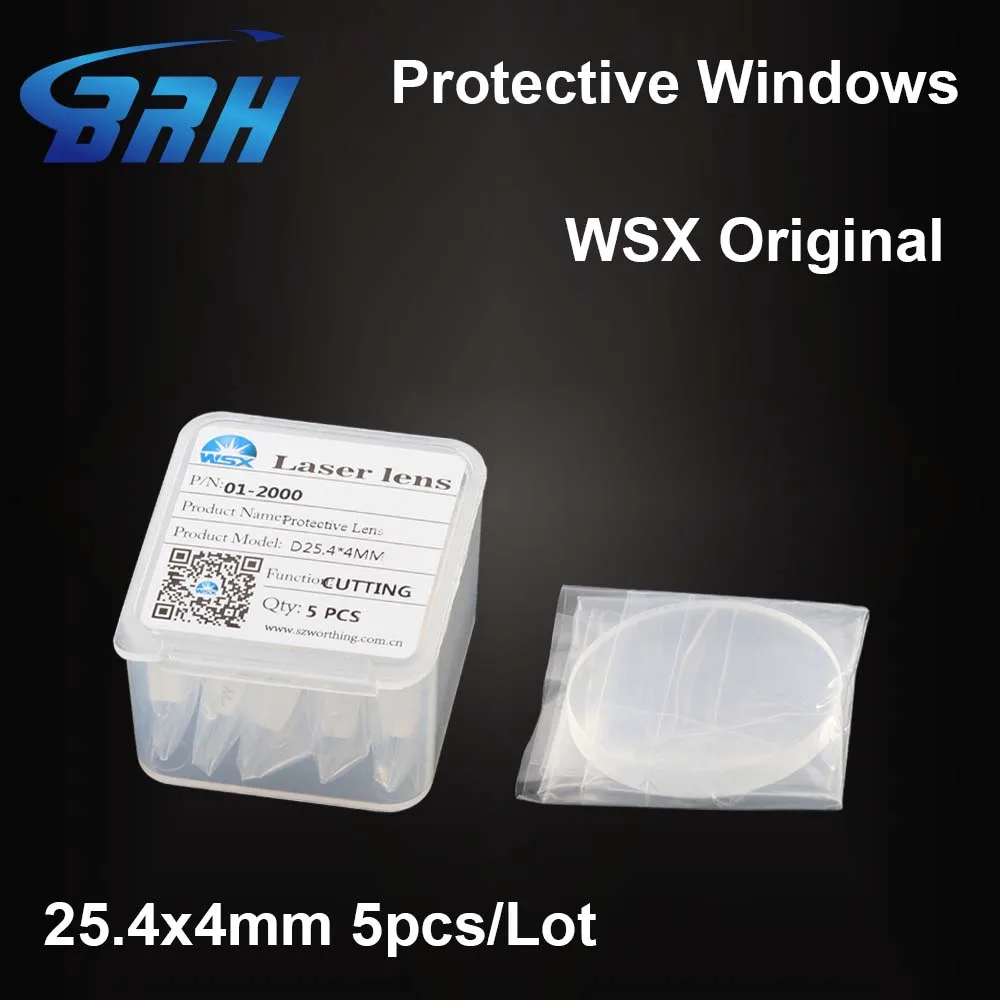 5 шт./лот WSX оригинальные защитные линзы Windows 25 4*4 мм для волоконной лазерной