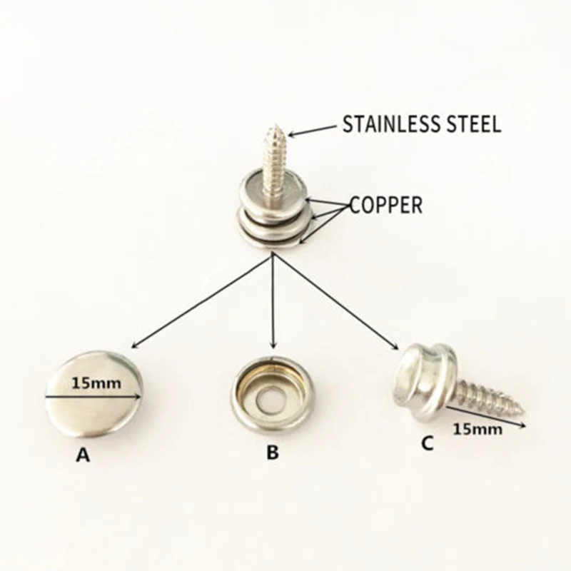 62 шт. набор кнопок для рукоделия винтовой пресс-гвоздики принадлежности