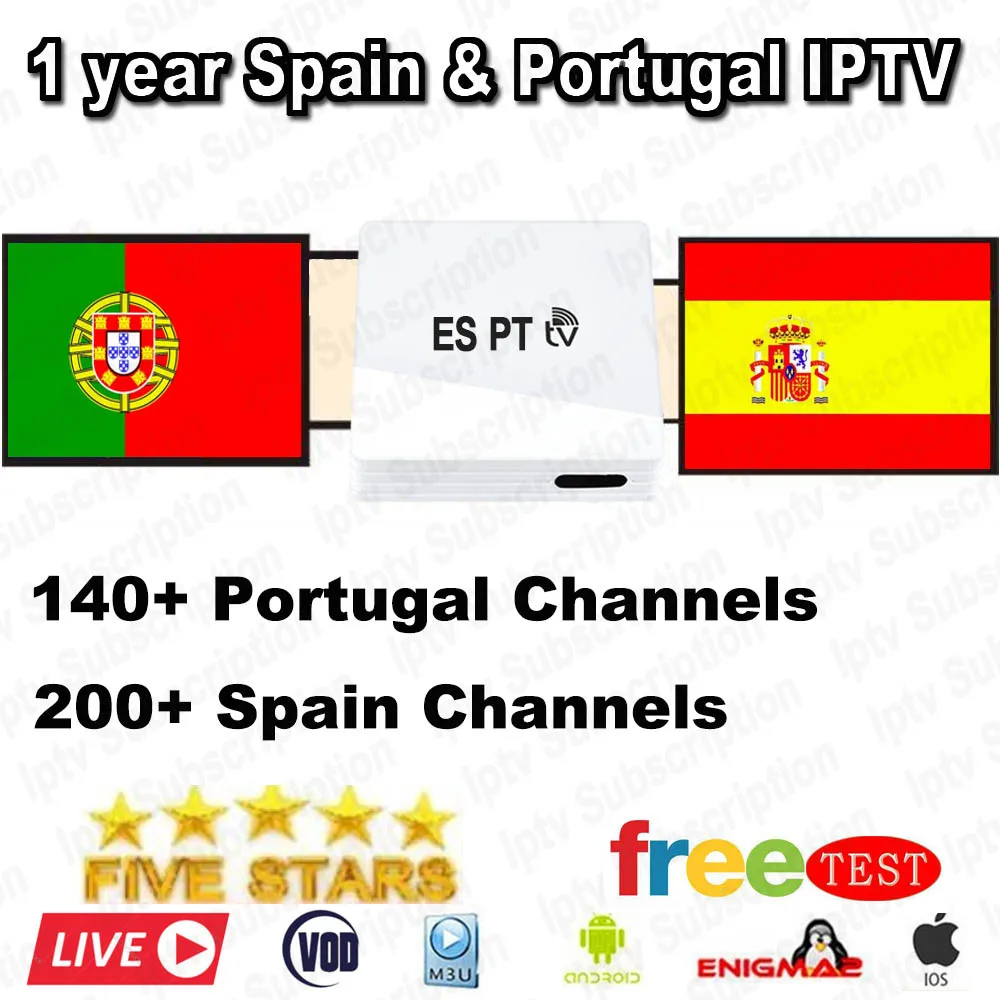 Белый 1 год Европа IP tv подписка Франция Великобритания Немецкий Италия Французский Испания Португалия для Smart tv IP tv M3U подписка Enigma2 Android - Цвет: Белый