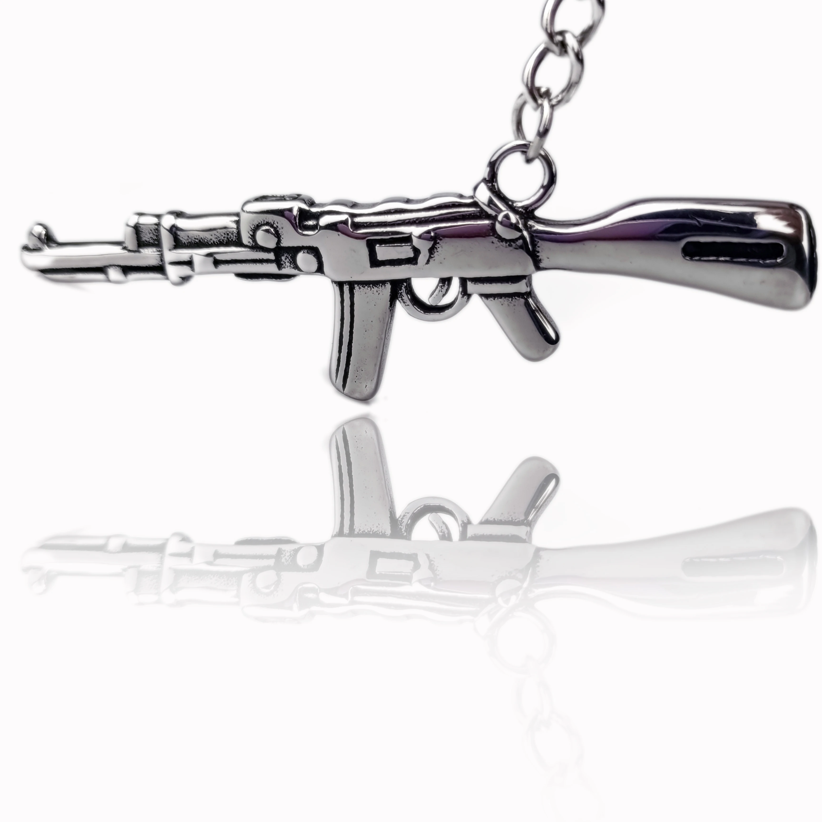 

Мода 2021 AK47 готические мужские ювелирные изделия в стиле хип-хоп гранж ожерелье с подвеской оптовая продажа ожерелья на Хэллоуин из нержавею...