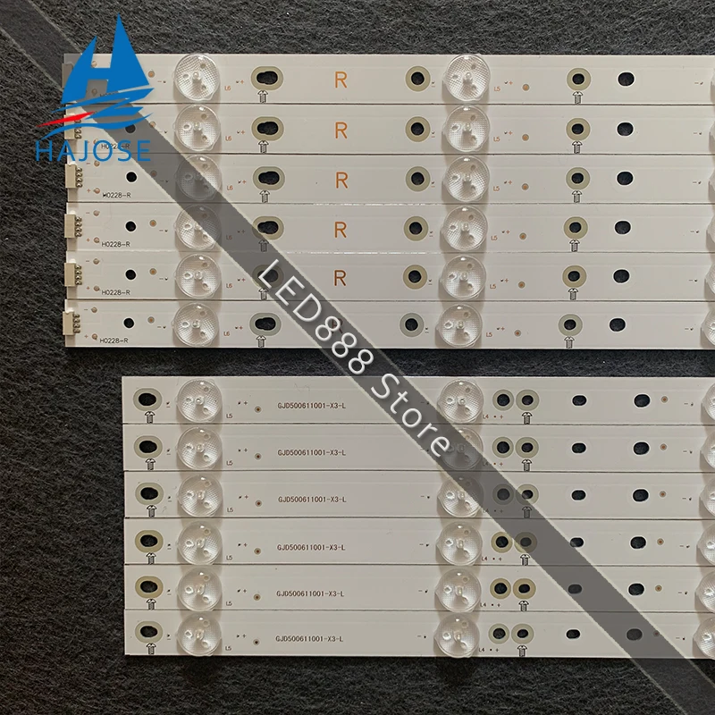 led backlight for Phi lips TV 50PFF5650/T3 strip LB50035V1-00 LB50035V0-00 GJD500611001-X3-L/R E469119 1000mm 11leds | Лампы и