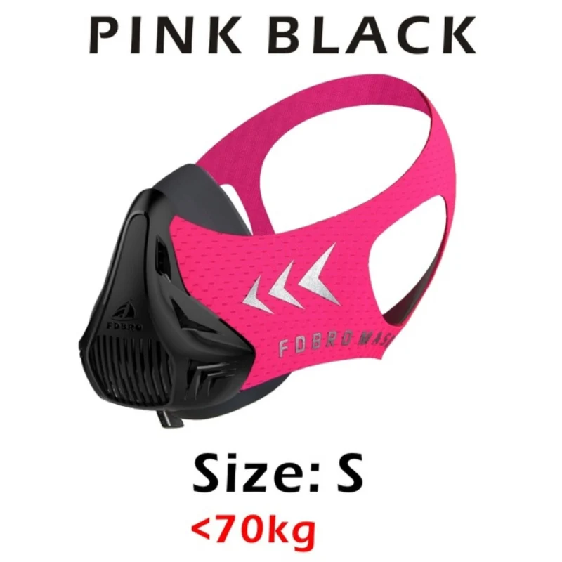 Pink Black S FDBRO спортивные маски 2,0 Phantom для тренировок на подъеме, велосипедные маски для бега, кардио, высокая высота, защитный фильтр для дыхания - Цвет: Pink Black S