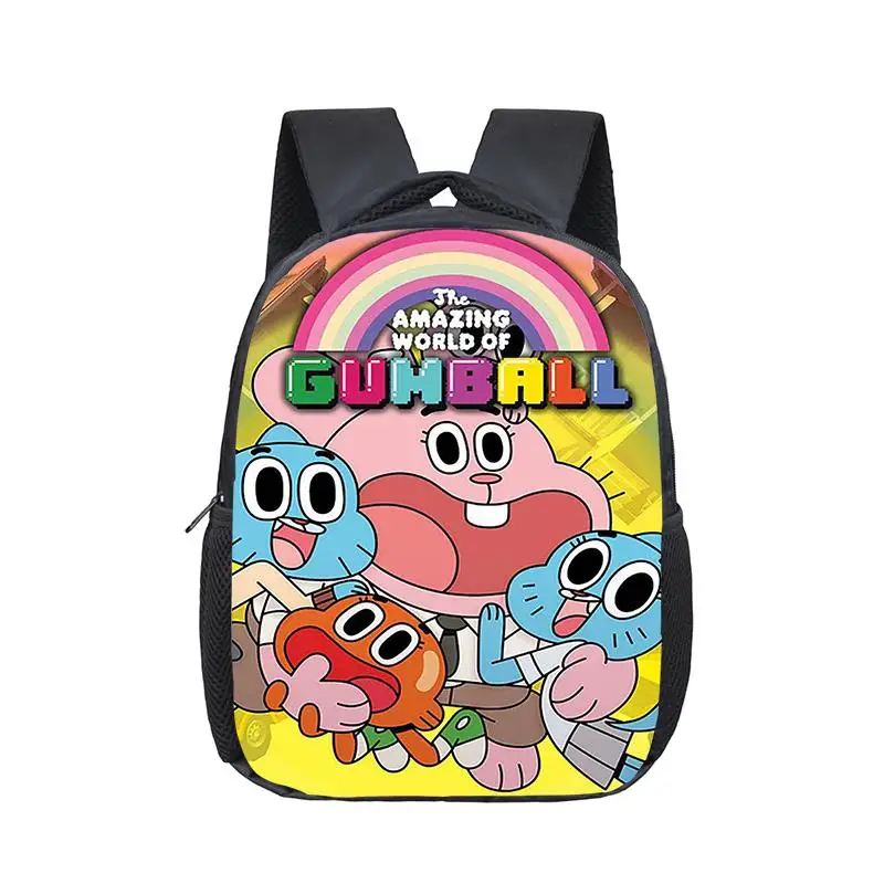 12 дюймов удивительный мир Gumball сумки для детского сада, школы книжные сумки Дети Малыш Детская сумка-рюкзак подарок