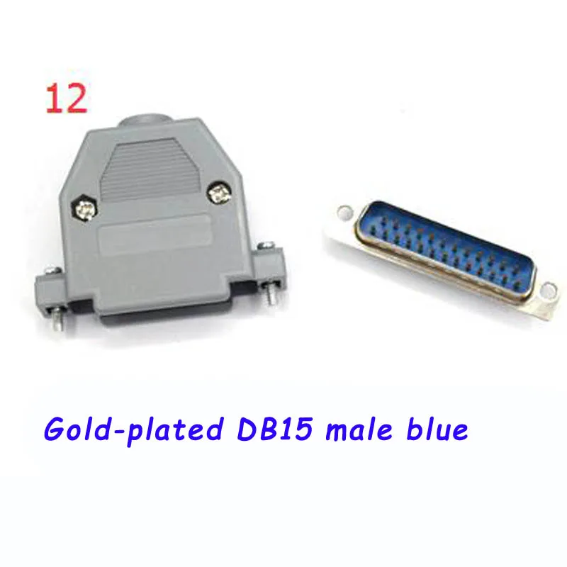 10 шт./лот DB9 DB15 DB25 отверстие/штырь гнездо/штырь синий сварной Разъем RS232