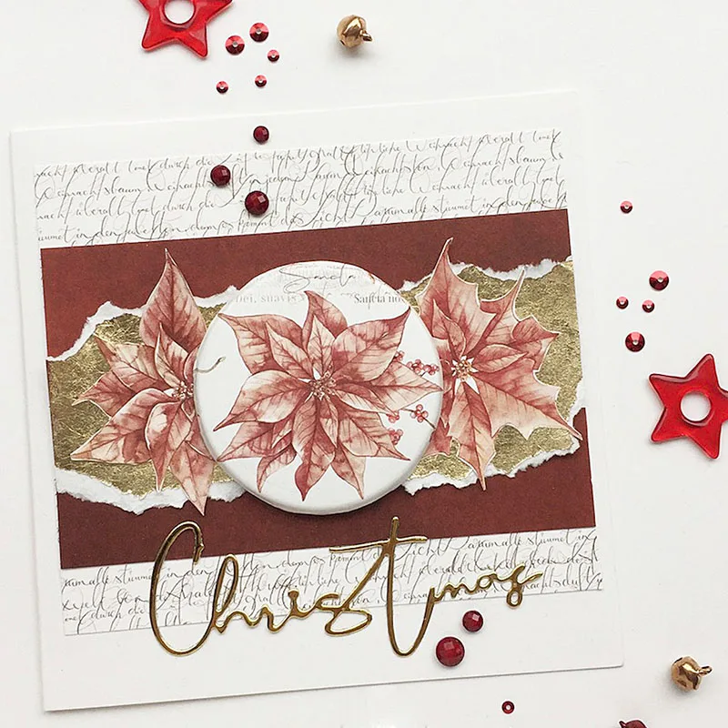 Рождественские слова металлические Вырубные штампы Декор слов вырубки для