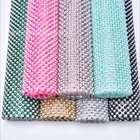 Стразы наклейка Обрезка Ab цветные жемчужины плотная кристаллическая Алмазная сетчатая Лента Горячая фиксациясамоклеящаяся Diy искусственная 24*40 смлист