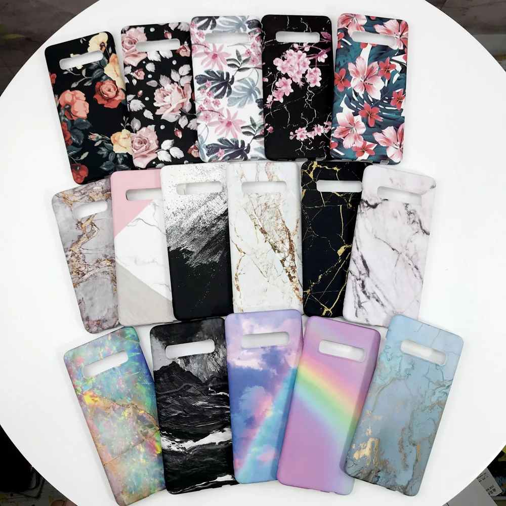 Жесткий ПК Мрамор чехол для телефона для samsung Galaxy S10 S9 S8 плюс S10E S7 Edge Note 9 8 10 Plus чехол накладка ультра тонкий Пластик оболочки
