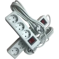 1 pcs socket converter 5 3 ac outputs 4 8m extension cable eu plug rus socket outlet adapter 2500w power strip with holder